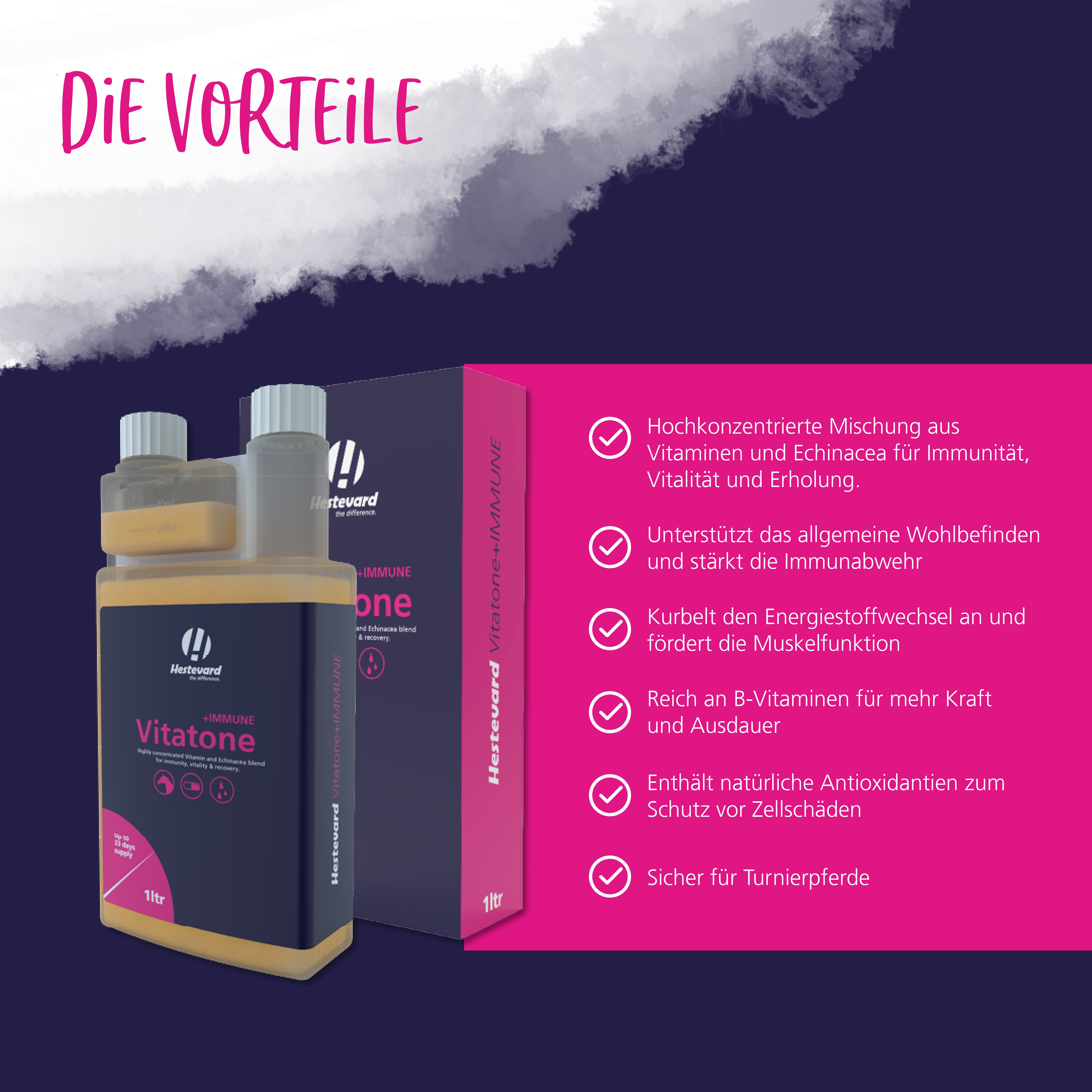 Hestevard Vitatone +IMMUNE Liquid 1ltr
